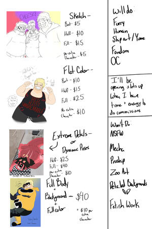 2D Commission Sheet
